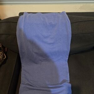 Blue Knit Body Con Skirt